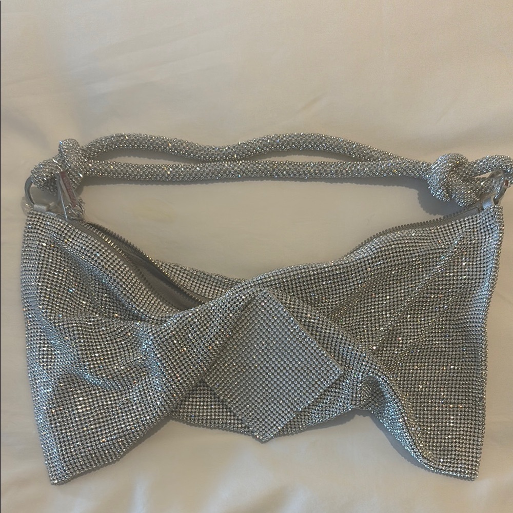 Cult Gaia Silver Mesh Bag